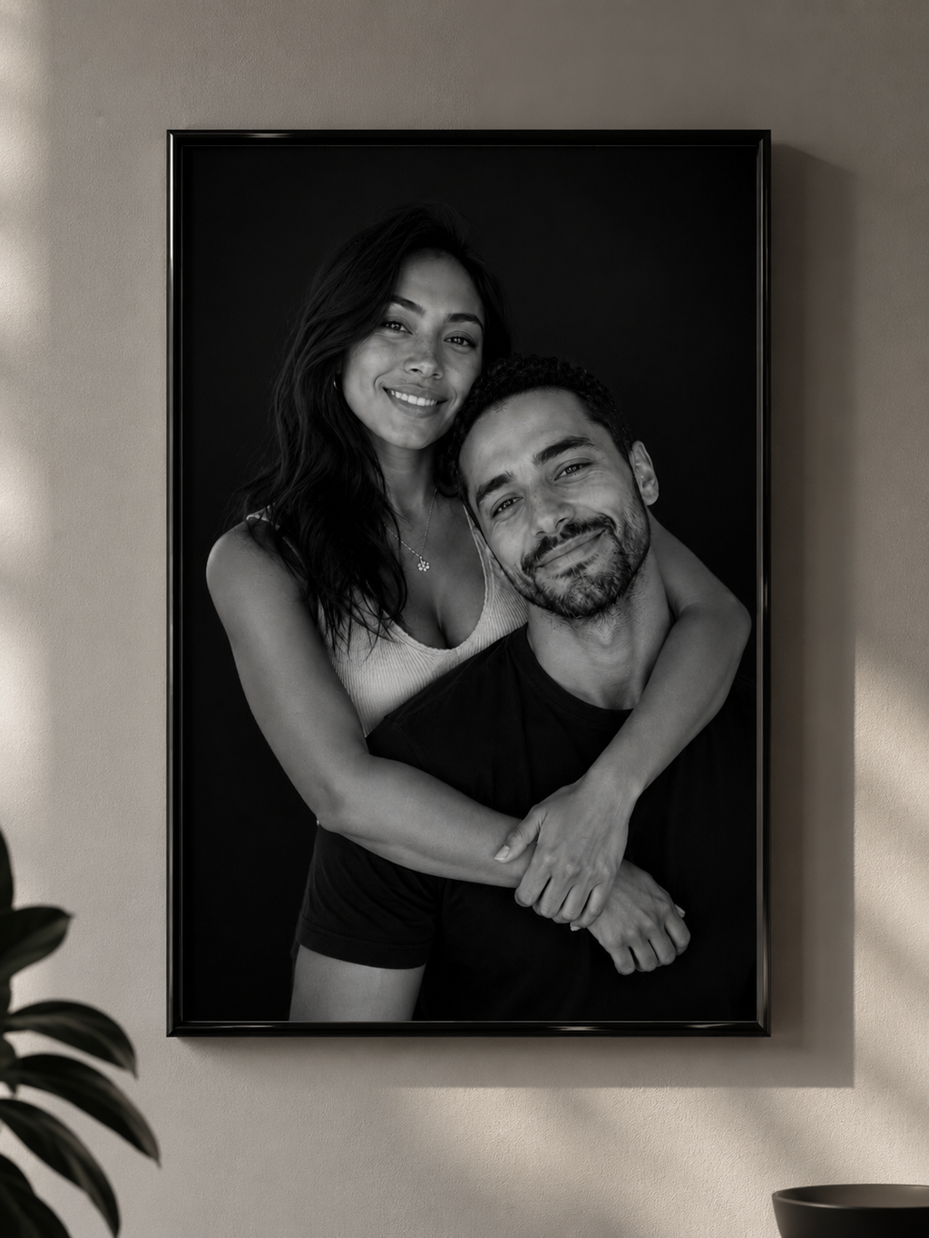 Personalisiertes Paarportrait inkl. Rahmen - Ewig verbunden